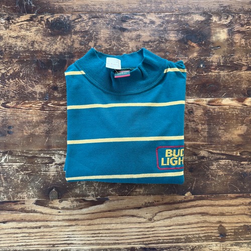 1990's "BUD LIGHT" Striped L/S TEE/XL MADE IN USA