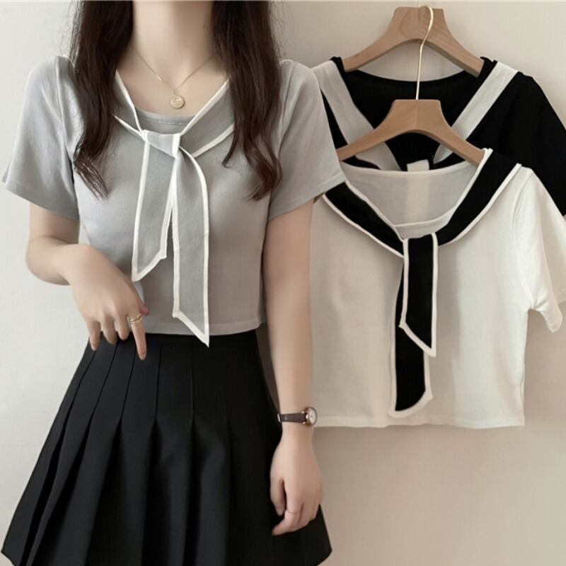 スタイルハイウェスト薄手ニット ステッチ ハンチェンe44464721378