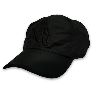 T.C.R BIG LOGO SPORTS SHELL CAP - BLACK/BLACK