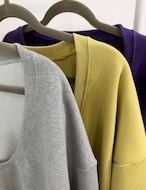 【新作5%OFF・3日間】Deep U-neck Sweat_3colors