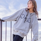 ロゴ紐ベーマークパーカー