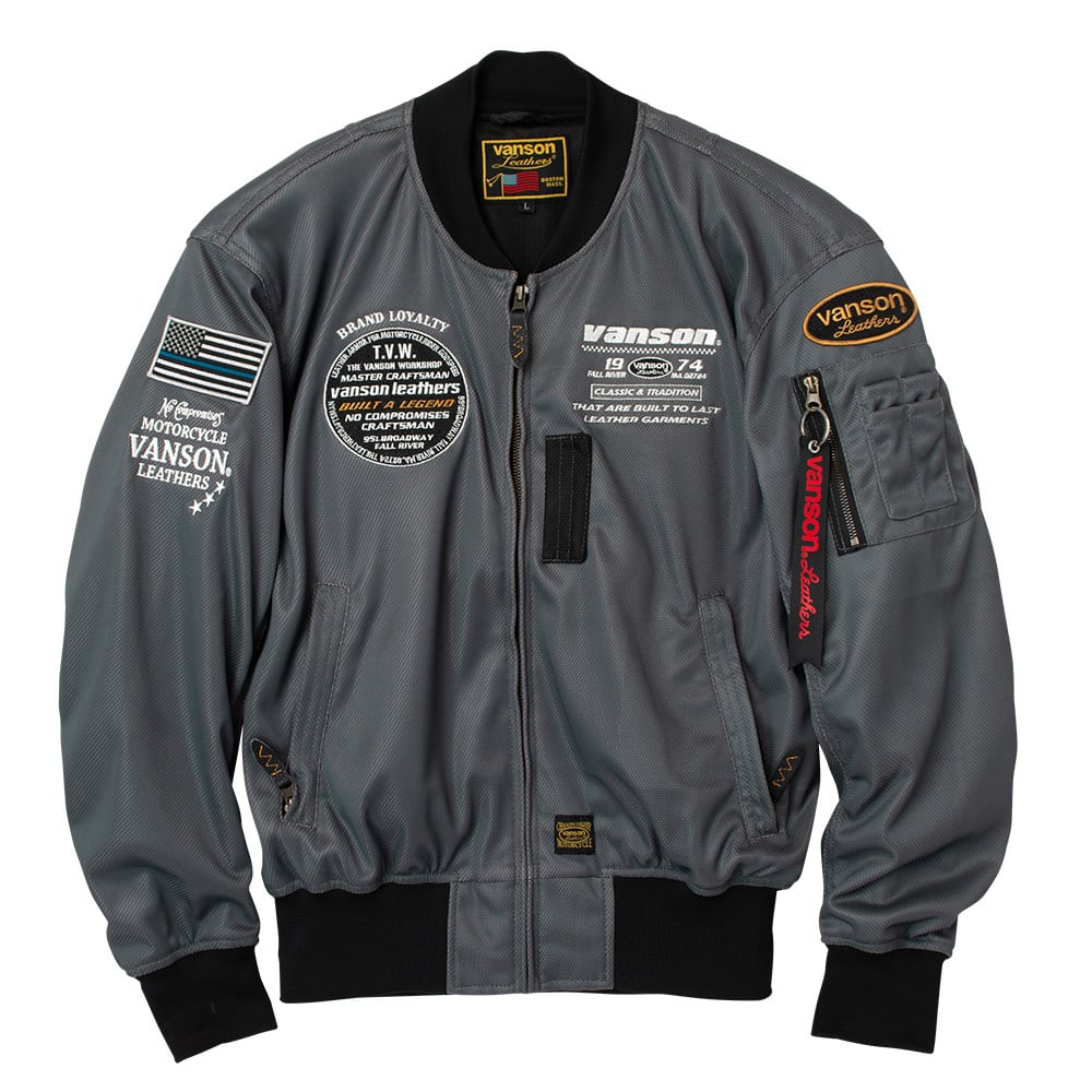 新品 VANSON VSE26102S メッシュジャケット MA-1 XLサイズ VSE26102S メッシュMA-1ジャケット | vansonleathers