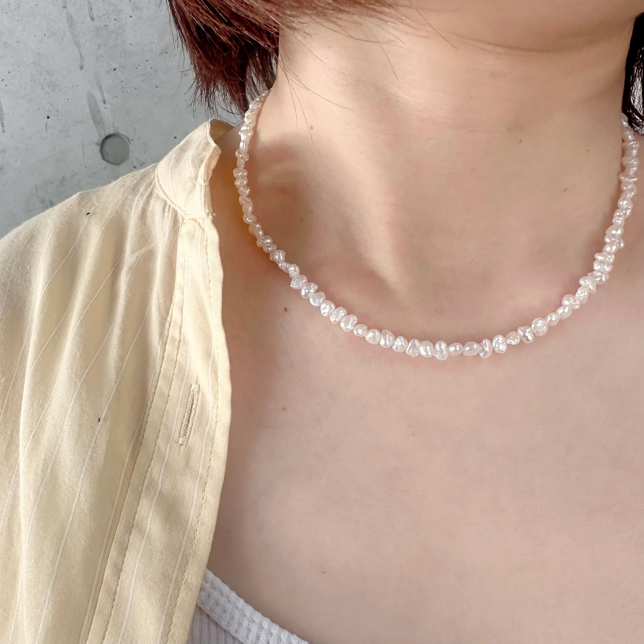 ライスパール ショートネックレス WH【14金GF】 | Kazaru-Kazaru ライスパール ショートネックレス WH【14金GF】 | Kazaru-Kazaru