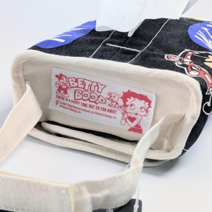 ✨️ティッシュのドレスアップに♡✨️ Tissue Cover / ティッシュカバー 吊り下げ / ティッシュケース【 Betty Boop ( ベティ・ブープ ) 】BLACK