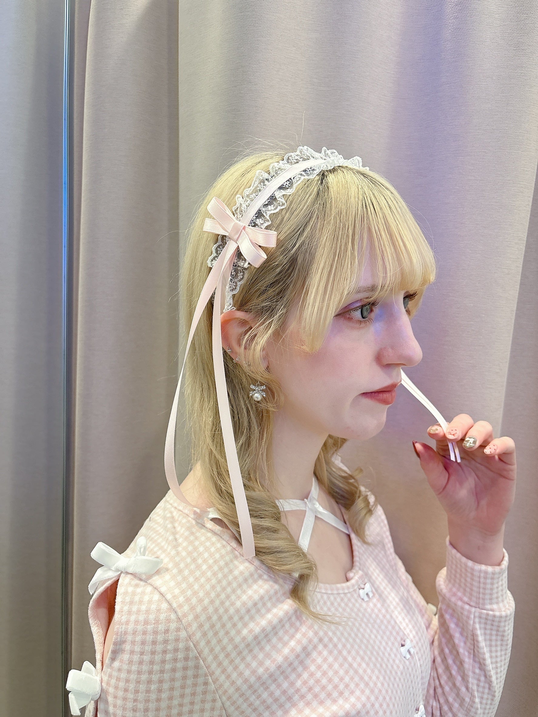 サテンリボンレースカチューシャ | lilLilly official webstore
