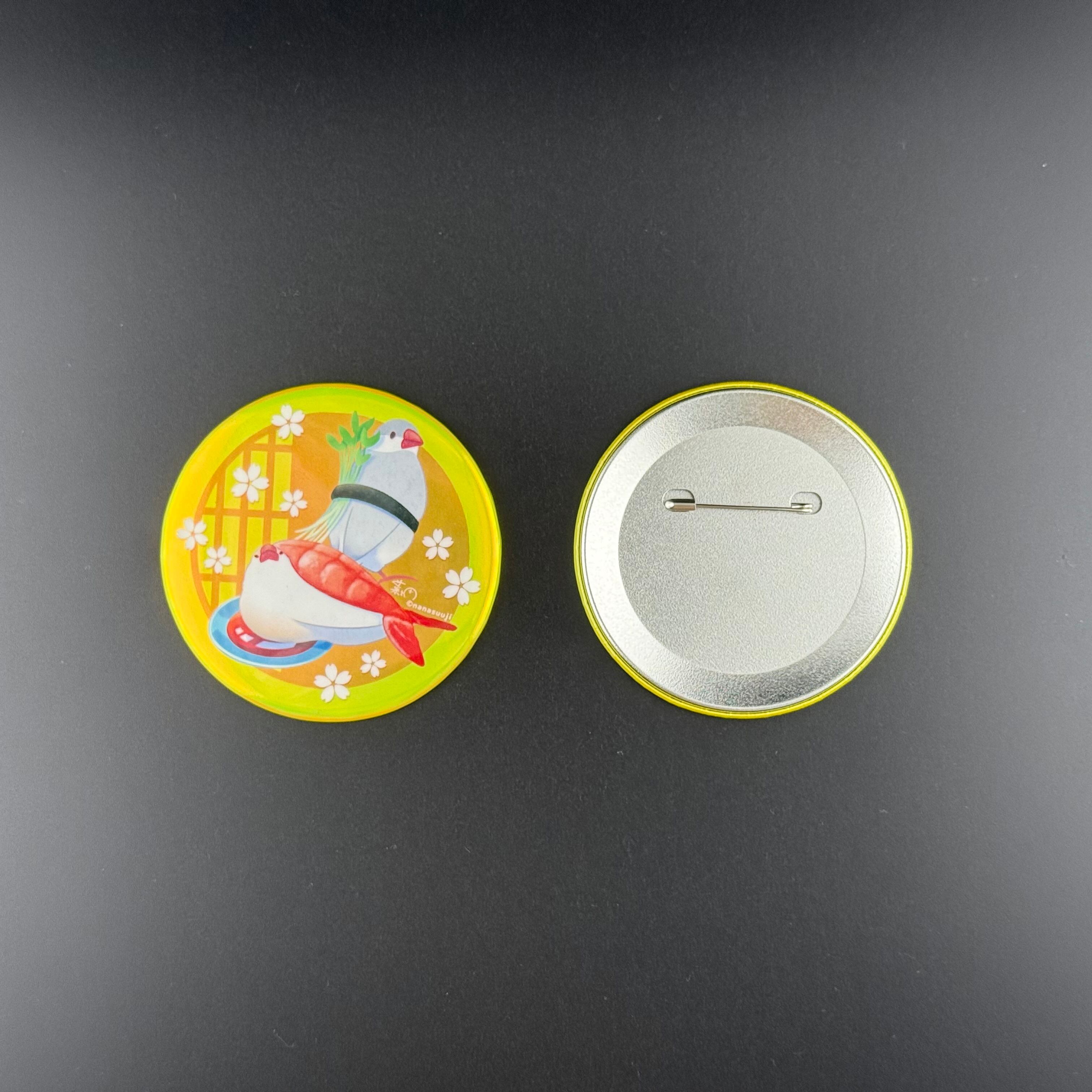 フードシリーズ】和洋中文鳥ご馳走様バッジ | NUMBER GALLERY