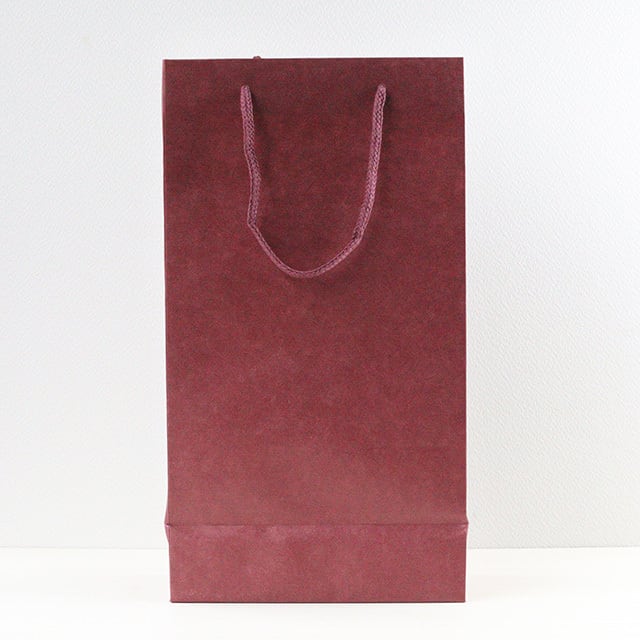 ワイン用手提げ袋 2本用(ワインカラー)丸紐