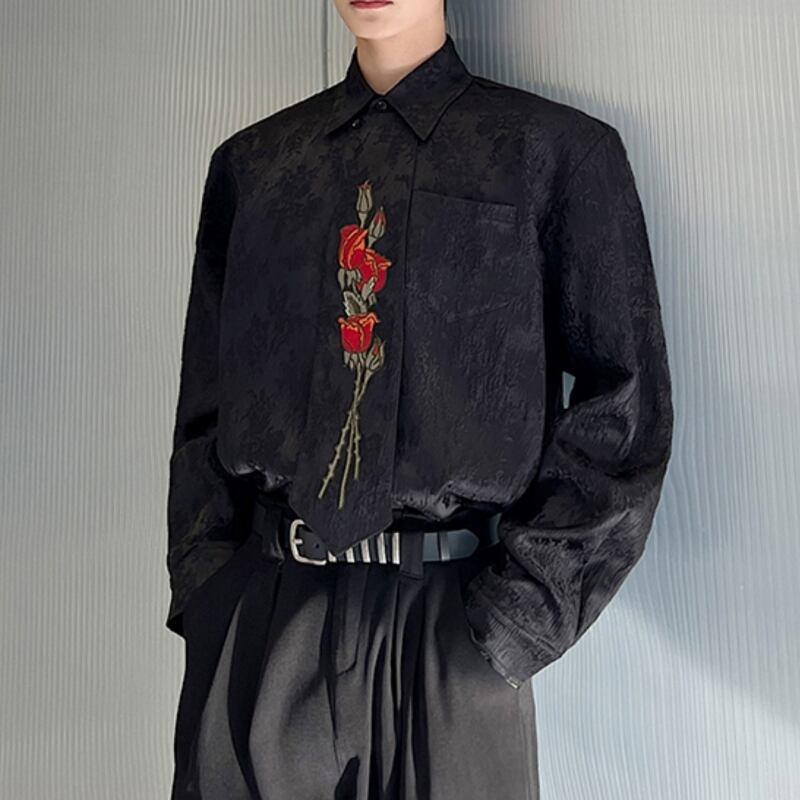 ローズタイ 2WAY ジャガードシャツ 2カラー LB0556