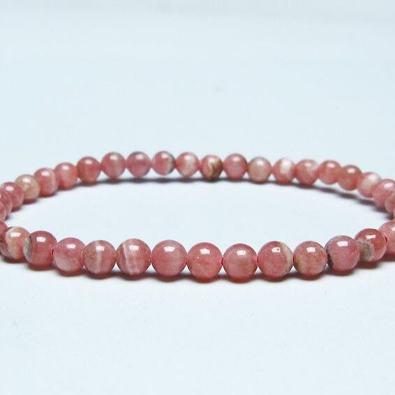 インカローズ ブレスレット 5mm ロードクロサイト ブレス 一点物 メール便可 [M便 1/10] 111-46504