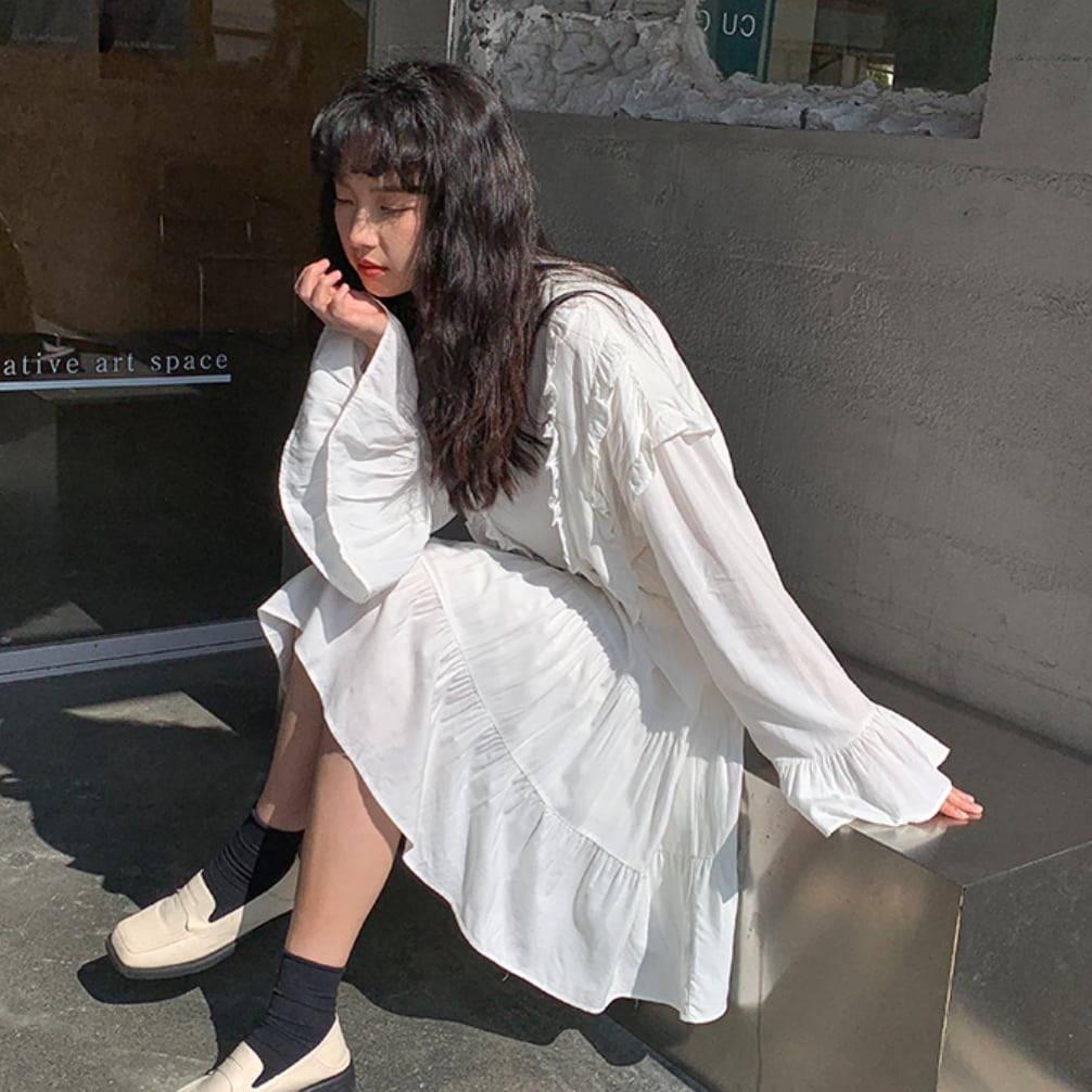 キャンディーリブフリルワンピース_LN01033