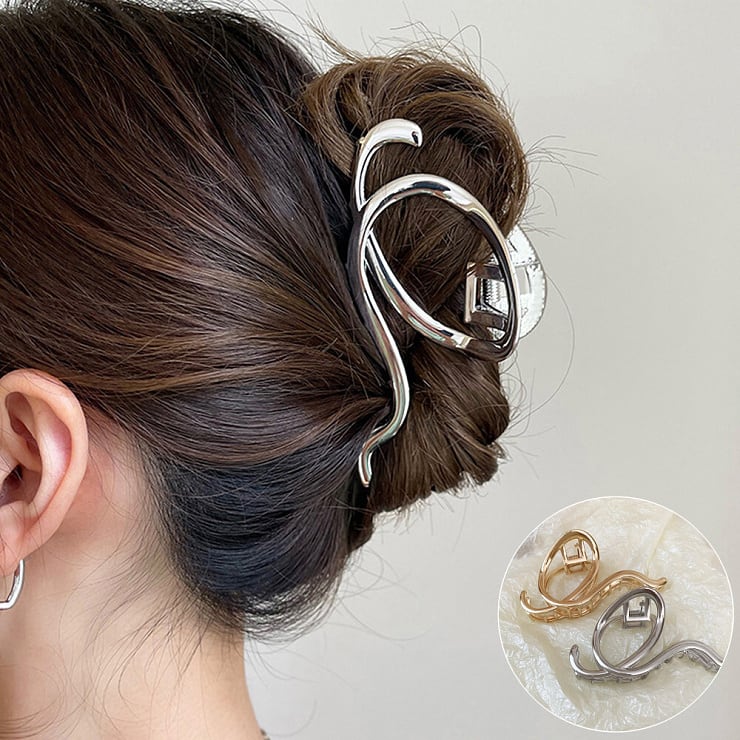 送料無料・即納】 ヘアクリップ バンスクリップ シンプル 髪留め 髪飾り まとめ髪 ヘアアレンジ レディース ヘアアクセサリー 金 銀 NS-2421 Daily Closet ヘアクリップ 髪留め ヘアアクセサリー ヘアアレンジ ホワイト 白 シンプル