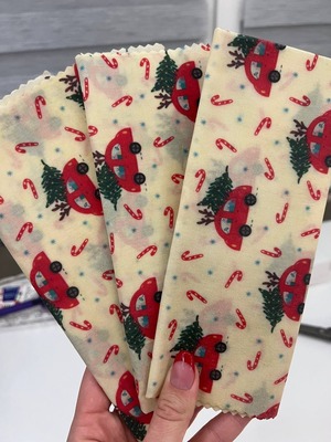 BEE WAX WRAP（M）クリスマス 1枚 25x25 cm