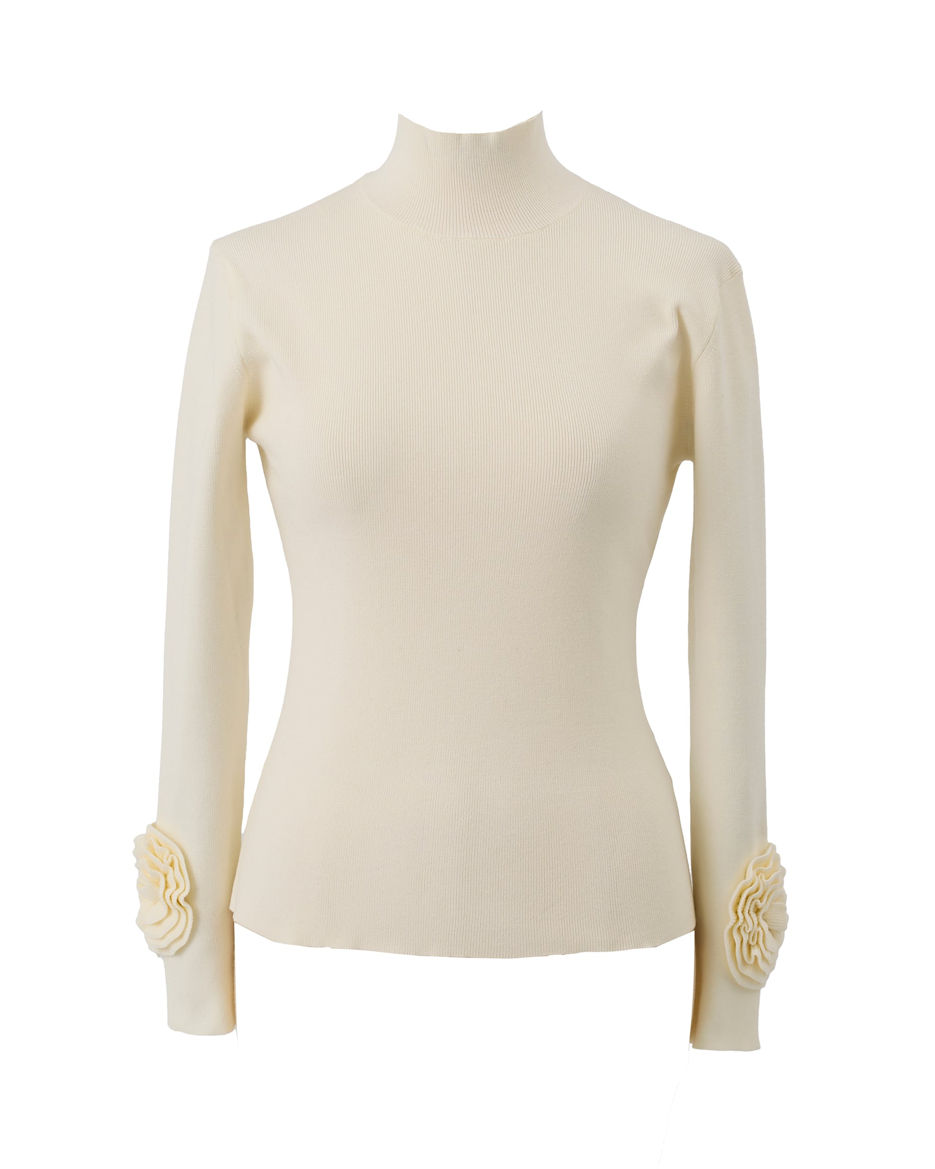 バラタートルニット ette ホワイト×ホワイト | Cygne 