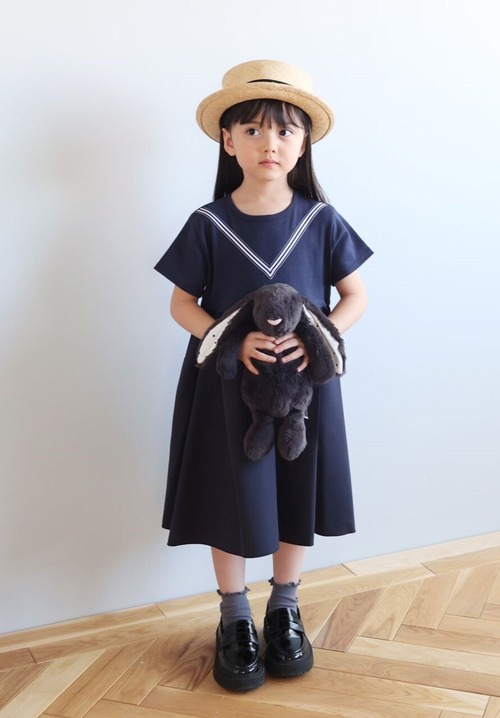 MARINE BALLERINA T-DRESS ROYALNAVY 6Y-8Y