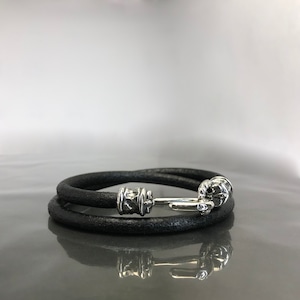 LEATHER BRACELET PIPE HOOK / パイプフックレザーブレスレット