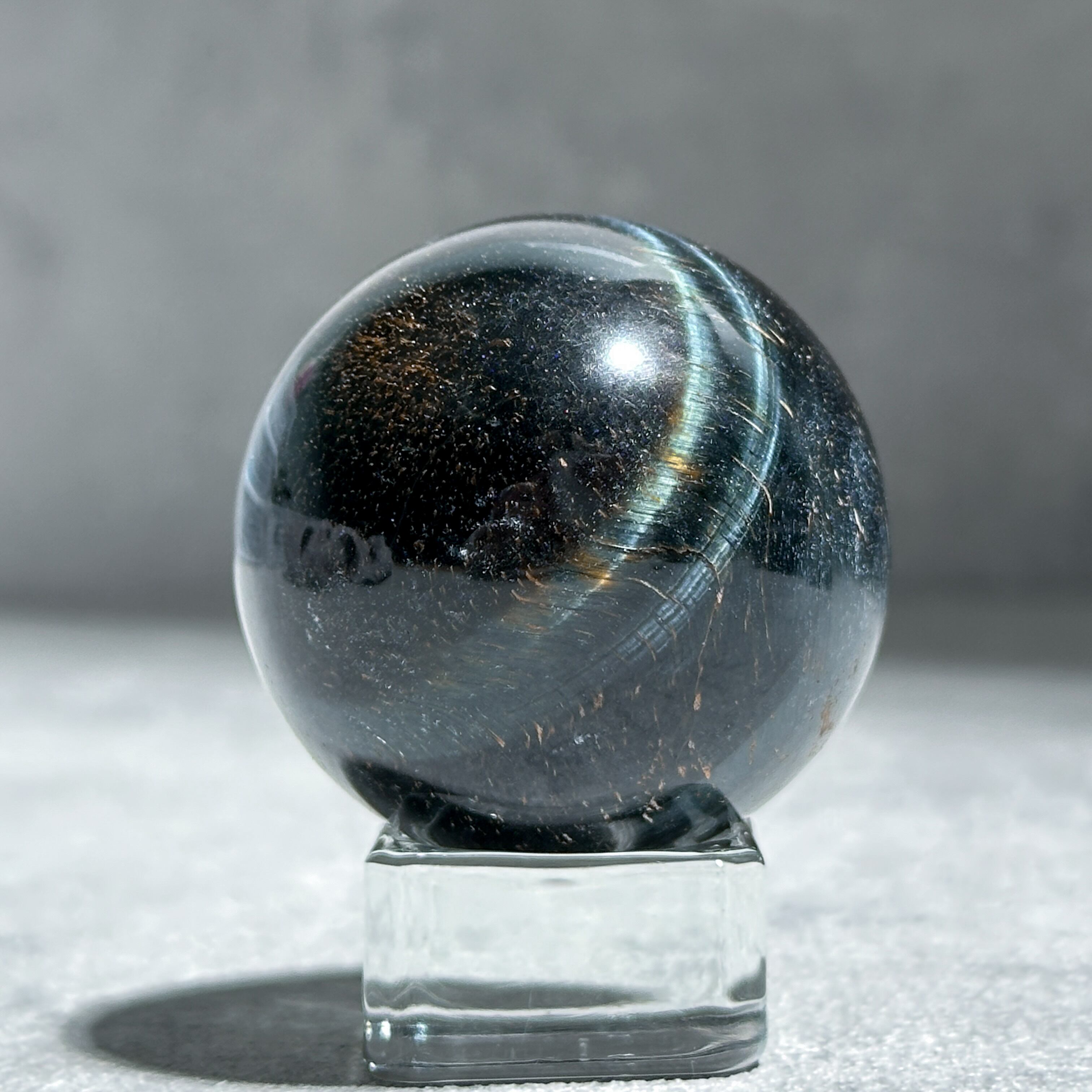 ブルータイガーアイ スフィア 12◇ Blue Tiger's eye ◇天然石・鉱物