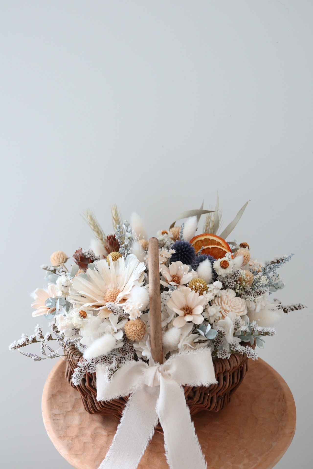 dried flower basket