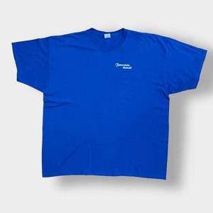 【JERZEES】高速道路 ハワイ ワンポイント プリント Tシャツ 3XL ビッグシルエット 両面プリント バックプリント ブルー 半袖 us古着