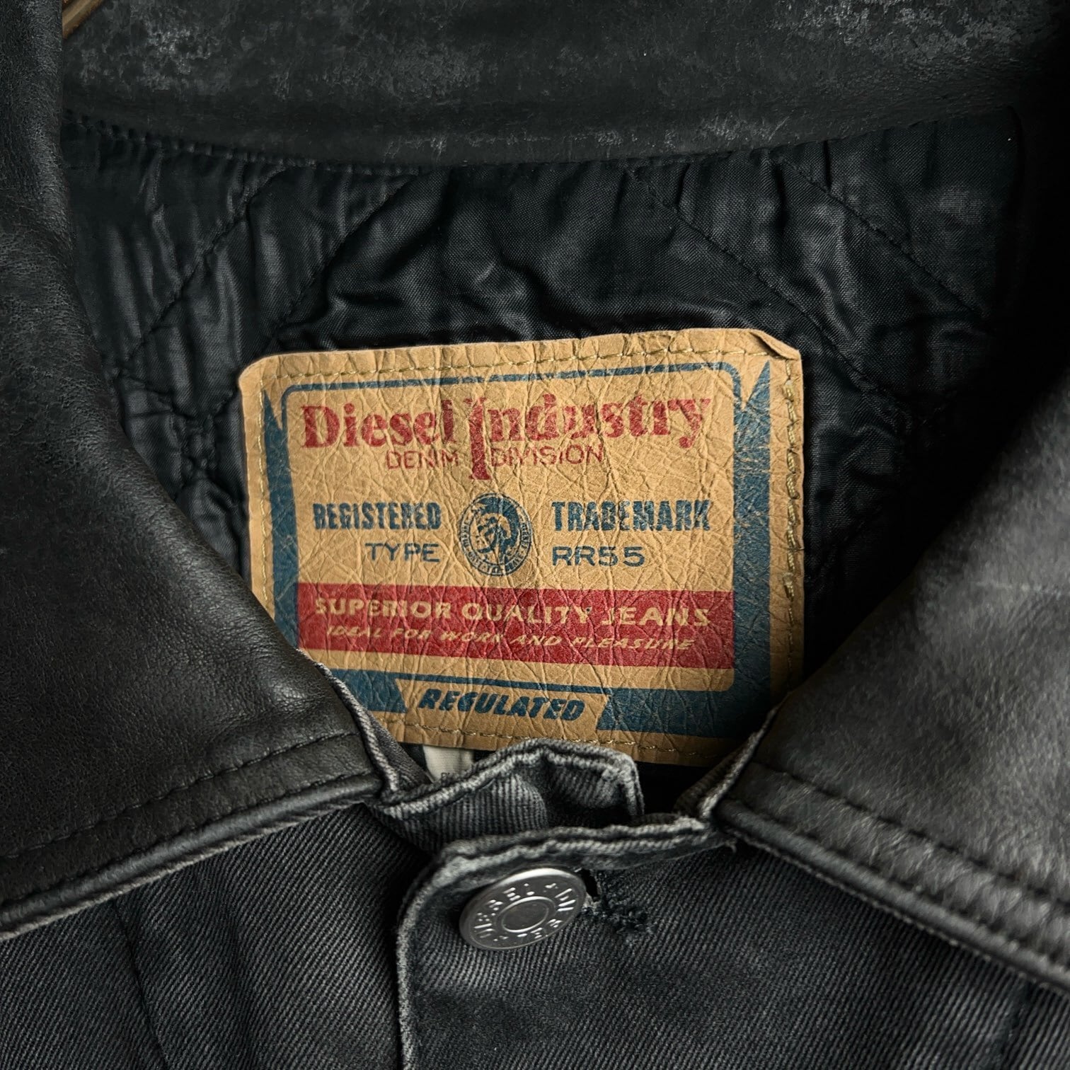 90's~ Diesel Industry Lined Black Denim Jacket 90年代 00年代