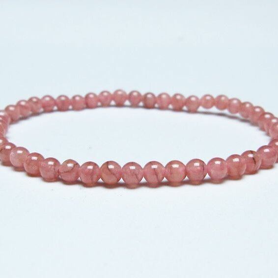 インカローズ ブレスレット 4mm ロードクロサイト ブレス 一点物 メール便可 [M便 1/10] 111-46611