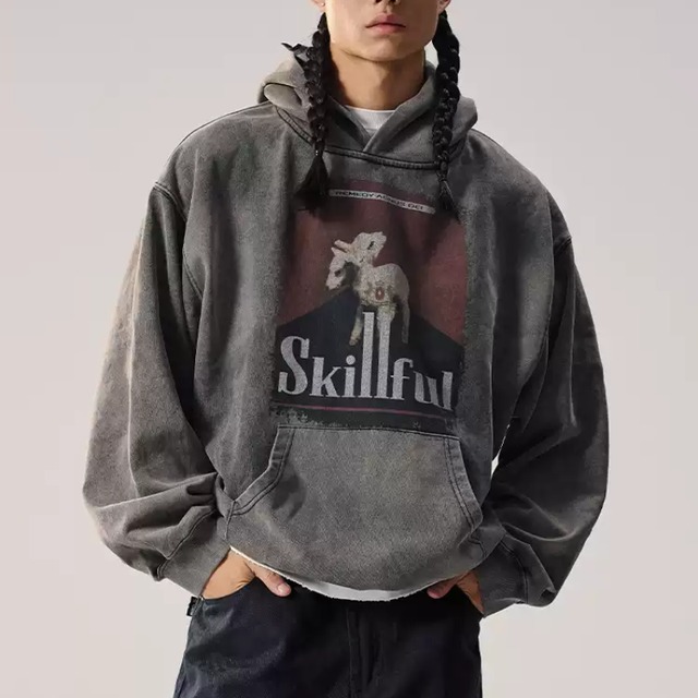 【DRIP5959】RMD Washed Front Pocket Hoodie