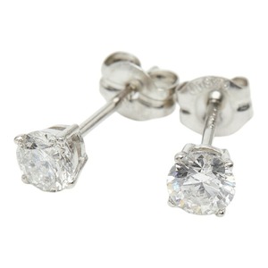 Pt900 プラチナ ダイヤ0.38ct スタッドピアス ピアス レディース 【中古】