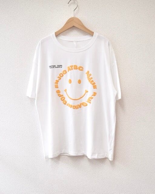 smile T-shirt <white>