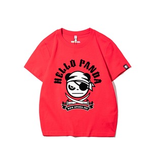 送料無料 【HIPANDA ハイパンダ】キッズ Tシャツ KID'S PIRATE HIPANDA PRINTED SHORT SLEEVED T-SHIRT / RED・BLUE