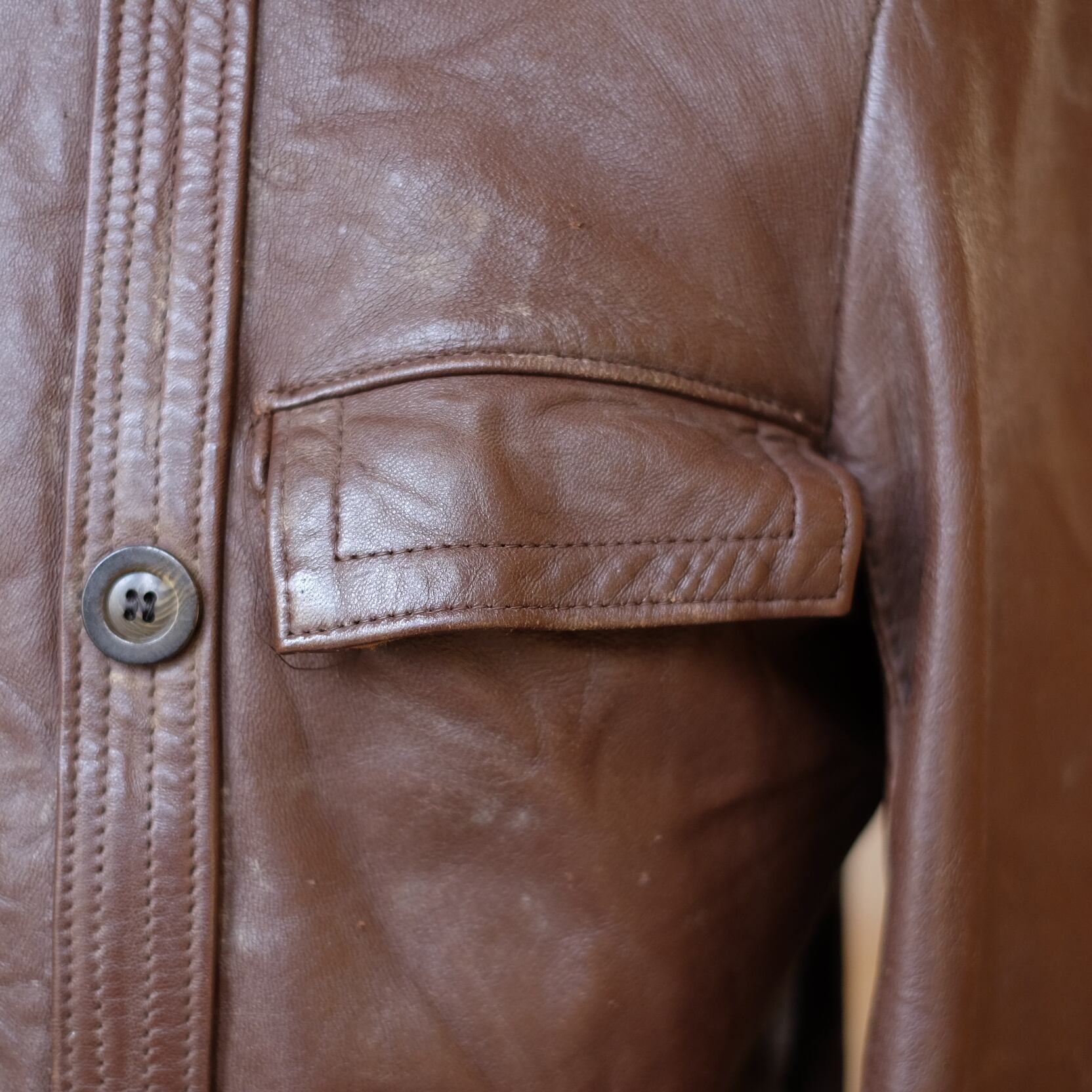OLD DOUBLE BREASTED LEATHER JACKET | STRAYSHEEP ONLINE