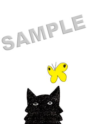【パラパラメモTube(R)】ねことちょうちょ編(絵と木工のトリノコ)