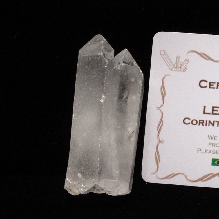 レムリアンシード 水晶 原石 ツインクリスタル ブラジル ミナスジェライス州 コリント産 証明書付属 一点物 271-609