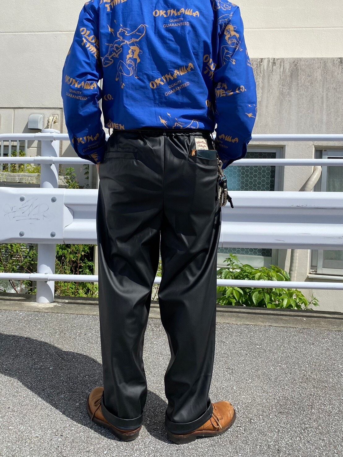 2色展開】PU LEATHER WIDE PANTS | OLDENTIMES OKINAWA