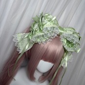 ♡【全3色】変幻自在 姫系 フリルレース 3段リボンbigヘアクリップ pink ♡