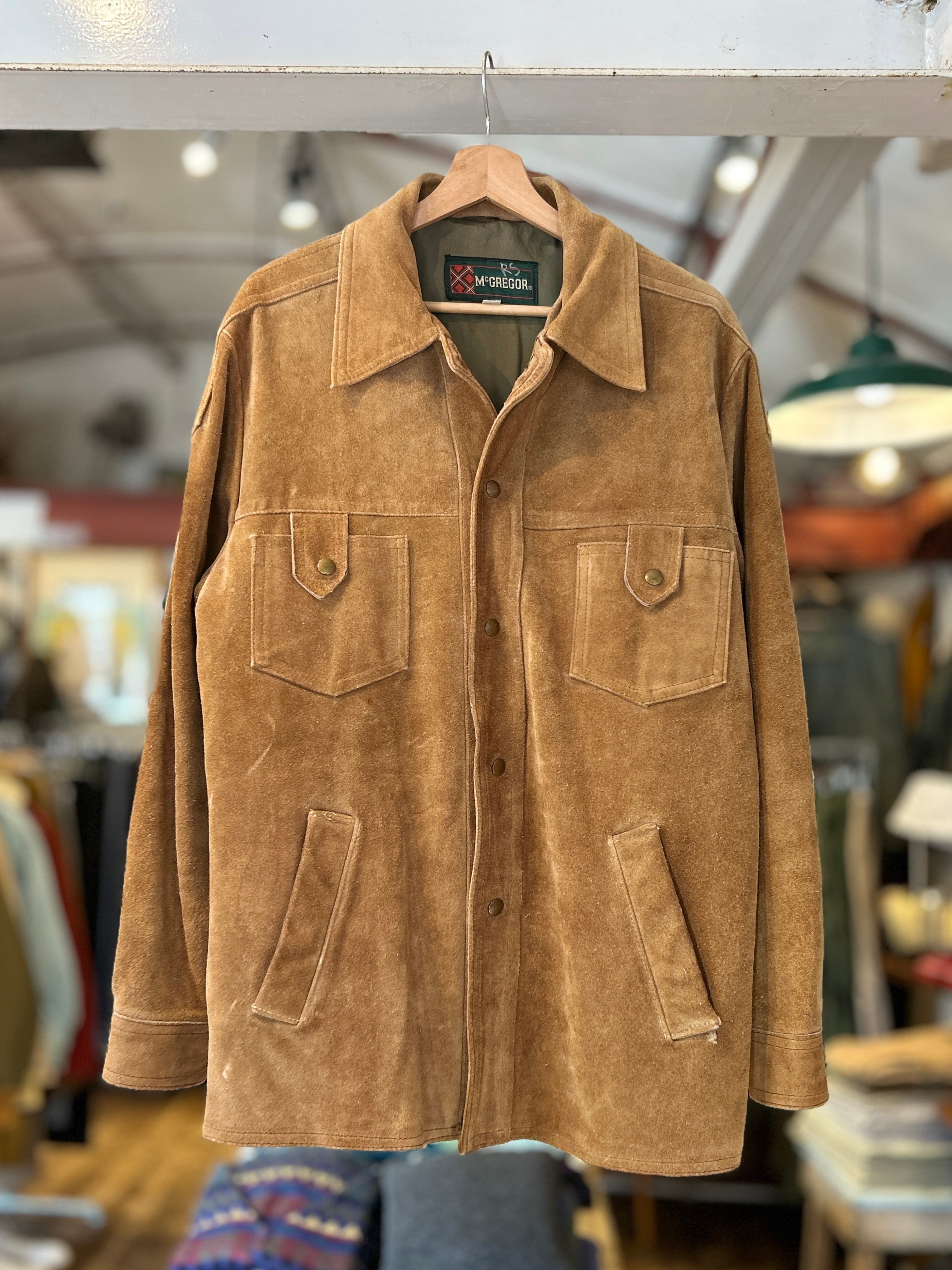 HOUSTON レザージャケット 40R BROWN レザー・羊革 USED商品 HOUSTON レザージャケット 40R BROWN レザー・羊革 USED商品