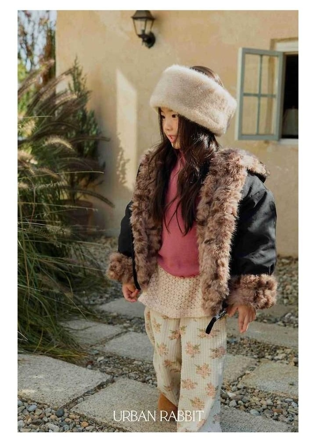 アーバンラビット / URBAN RABBIT / ニットラップ花柄パンツ / 韓国子供服 / キッズ / 26winter〖取寄〗*XS~XL*