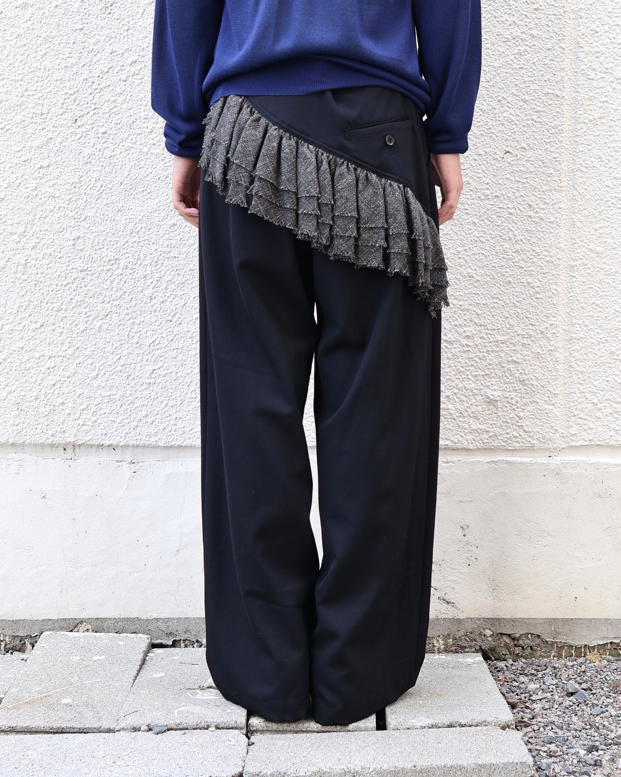 【Y's】hip design straight slacks