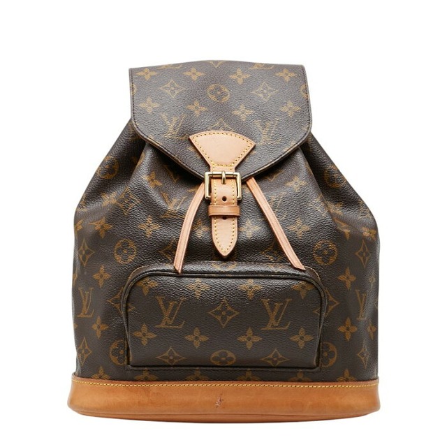 ルイ ヴィトン モノグラム モンスリMM リュック バックパック M51136 ブラウン PVC レザー レディース LOUIS VUITTON 【中古】