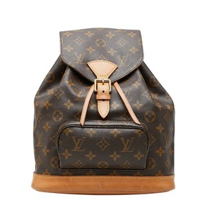 ルイ ヴィトン モノグラム モンスリMM リュック バックパック M51136 ブラウン PVC レザー レディース LOUIS VUITTON 【中古】