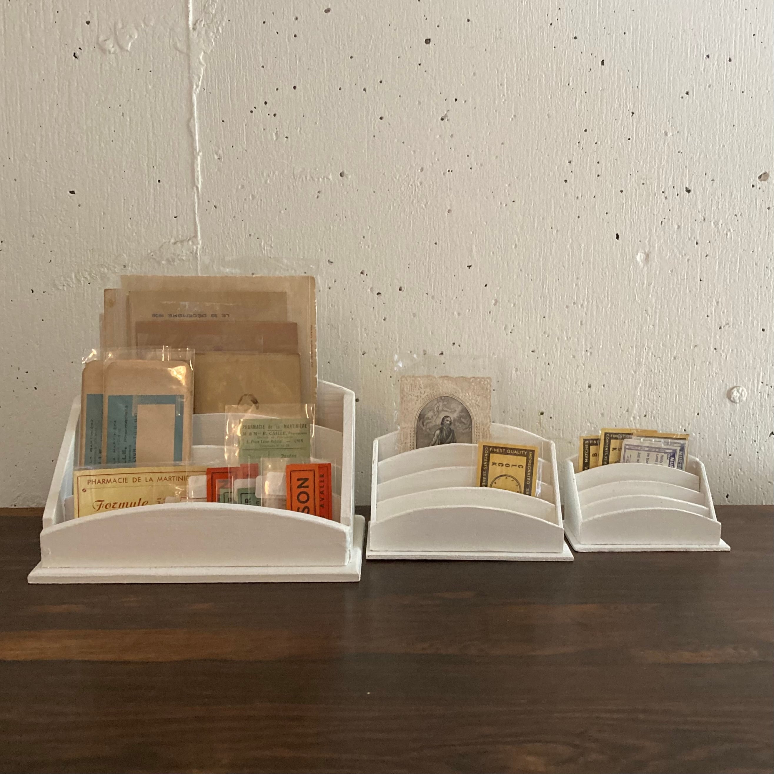 フランス レターラック 1/4サイズ ホワイト ハンドメイド カード