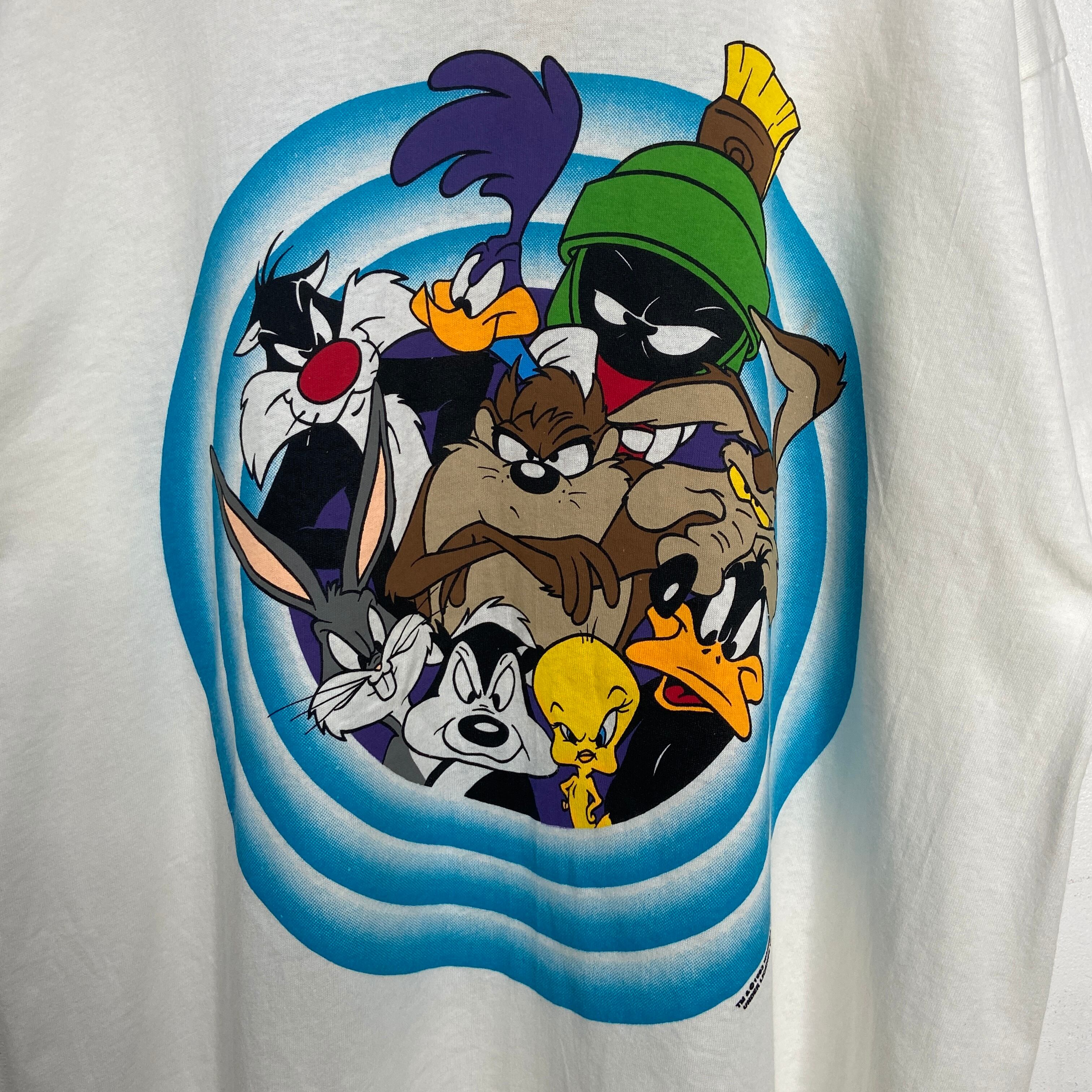 90sデッドストック ルーニーテューンズ キャラ集合Tシャツ GIANT XL