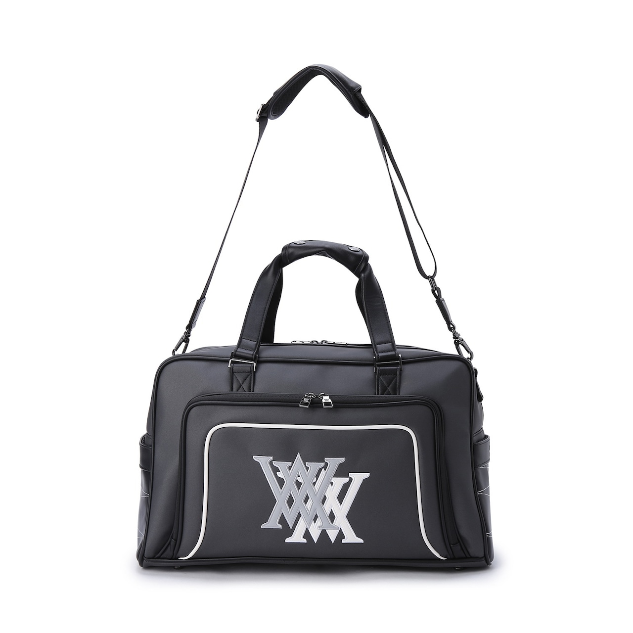 DOUBLE LOGO BOSTON BAG [サイズ: F(AGEUUBB01BKF)] [カラー: BLACK]