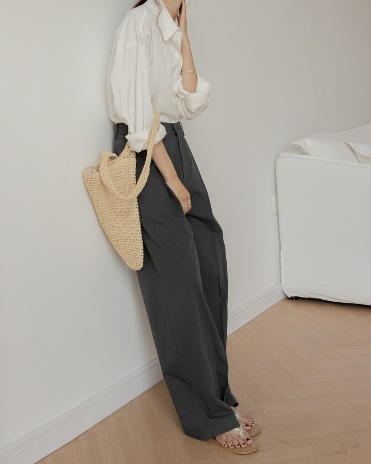 Design draped long sleeve Shirt T20064