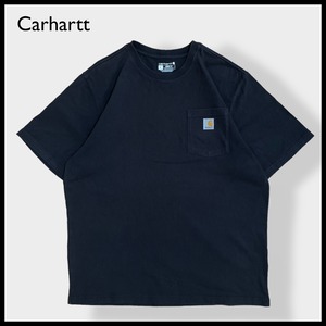 【Carhartt】ポケットTシャツ ポケT  LOOSE FIT Cロゴ LARGE 半袖 黒 カーハート US古着