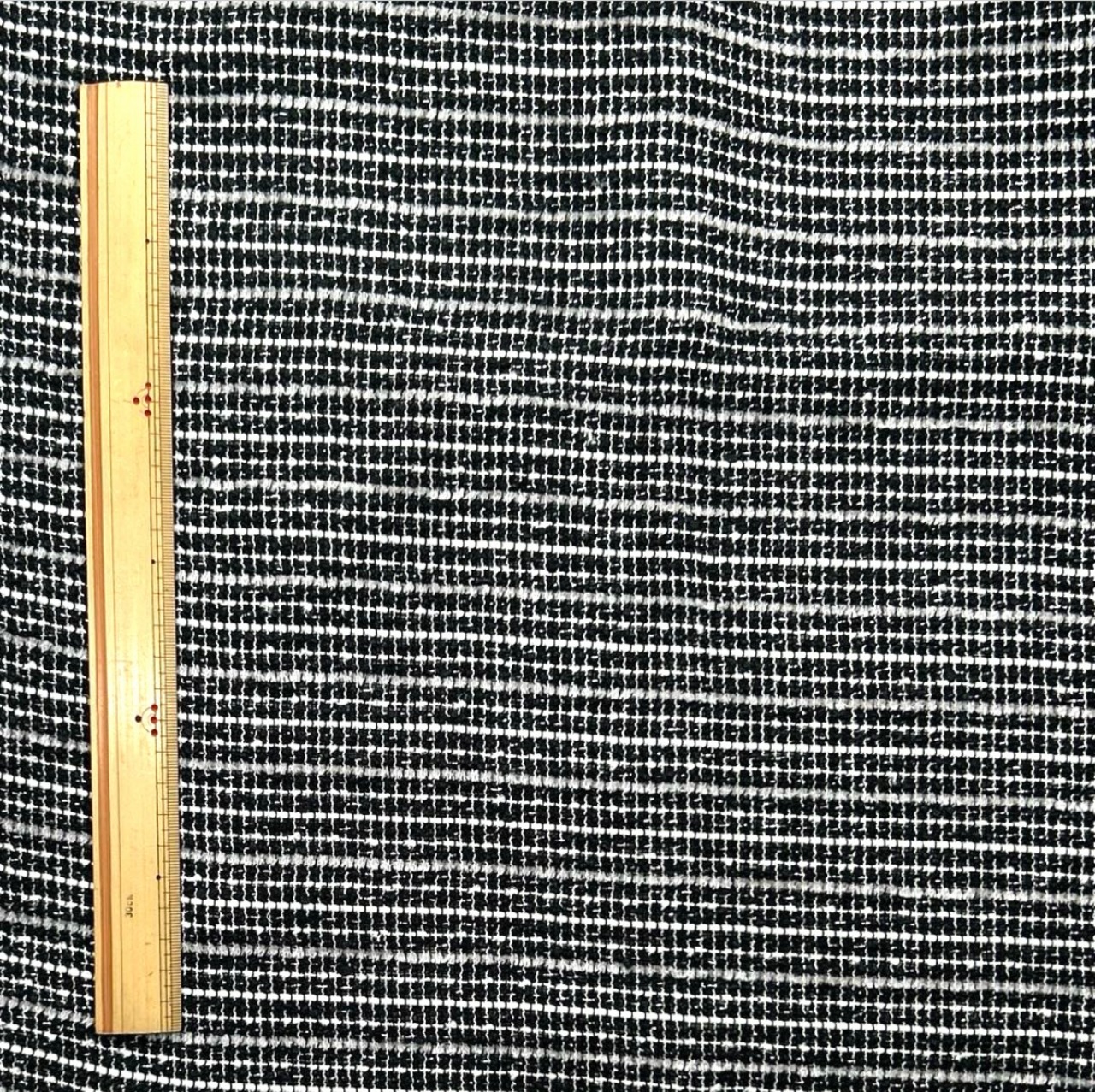 ★NY635◆2m◆1点限定◆インポート◆綿ポリエステル混ラメ入りファンシーツイード生地◆ホワイト×ブラック