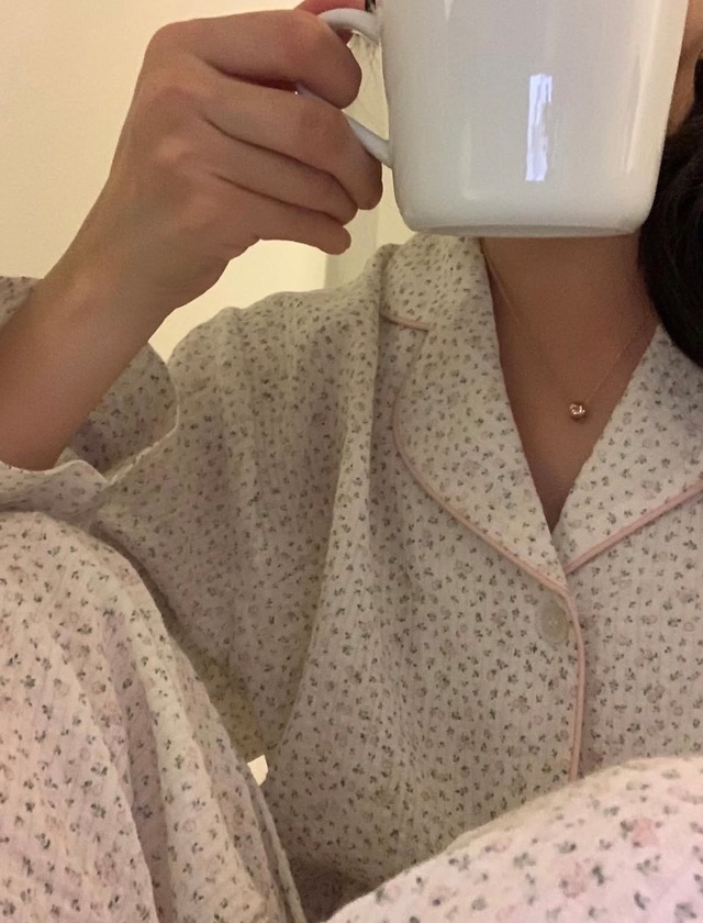 (LITER) darling flower pajama set / 2color