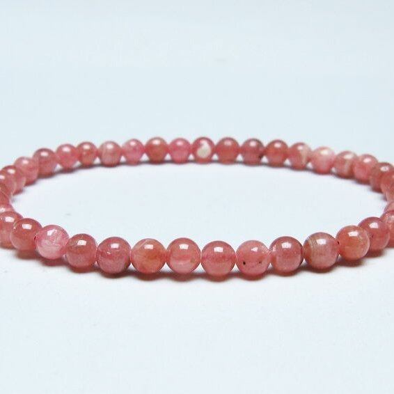 インカローズ ブレスレット 5mm ロードクロサイト ブレス 一点物 メール便可 [M便 1/10] 111-46616