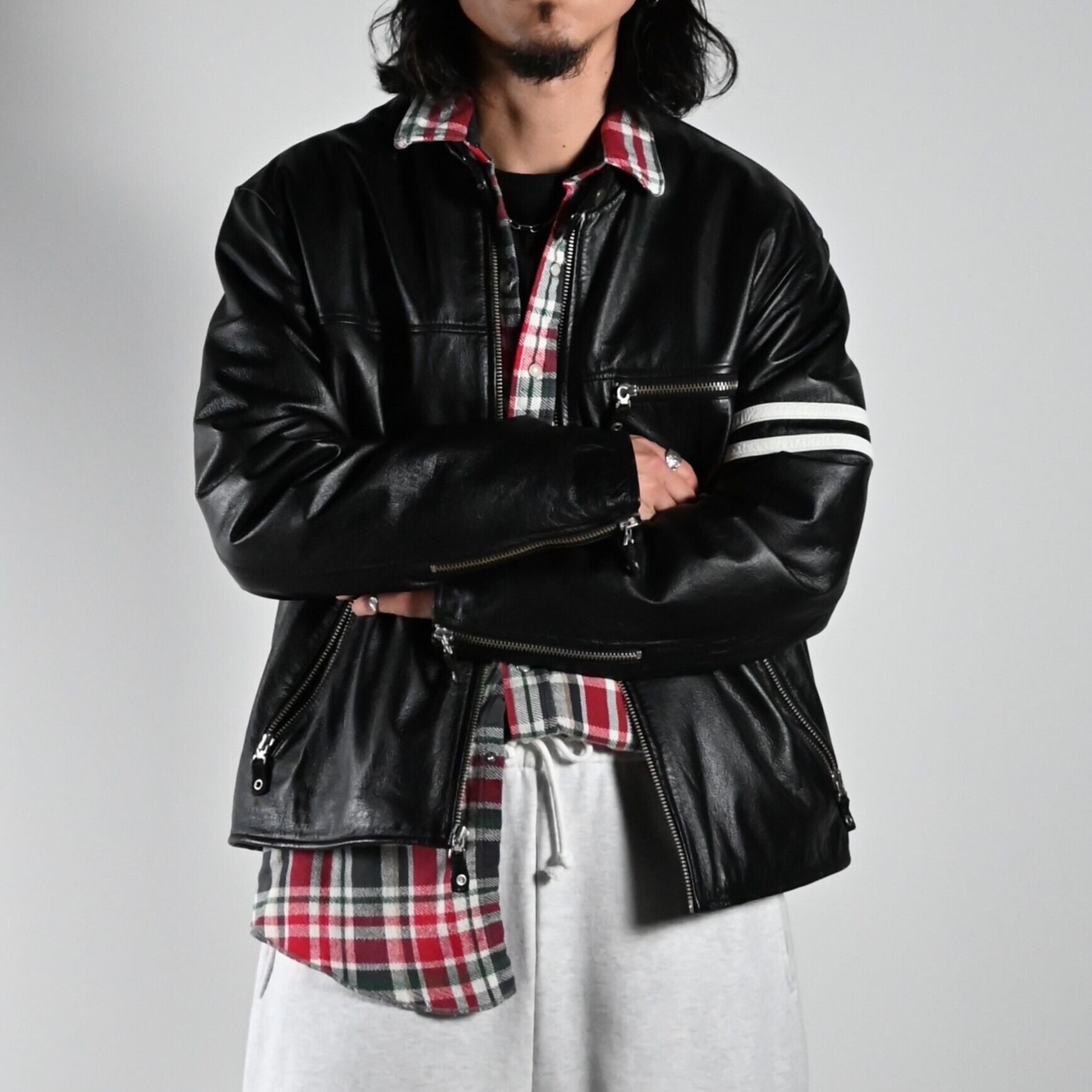 店頭販売限定】barbell object / leather coverall size1 ,2完売 | GANKO