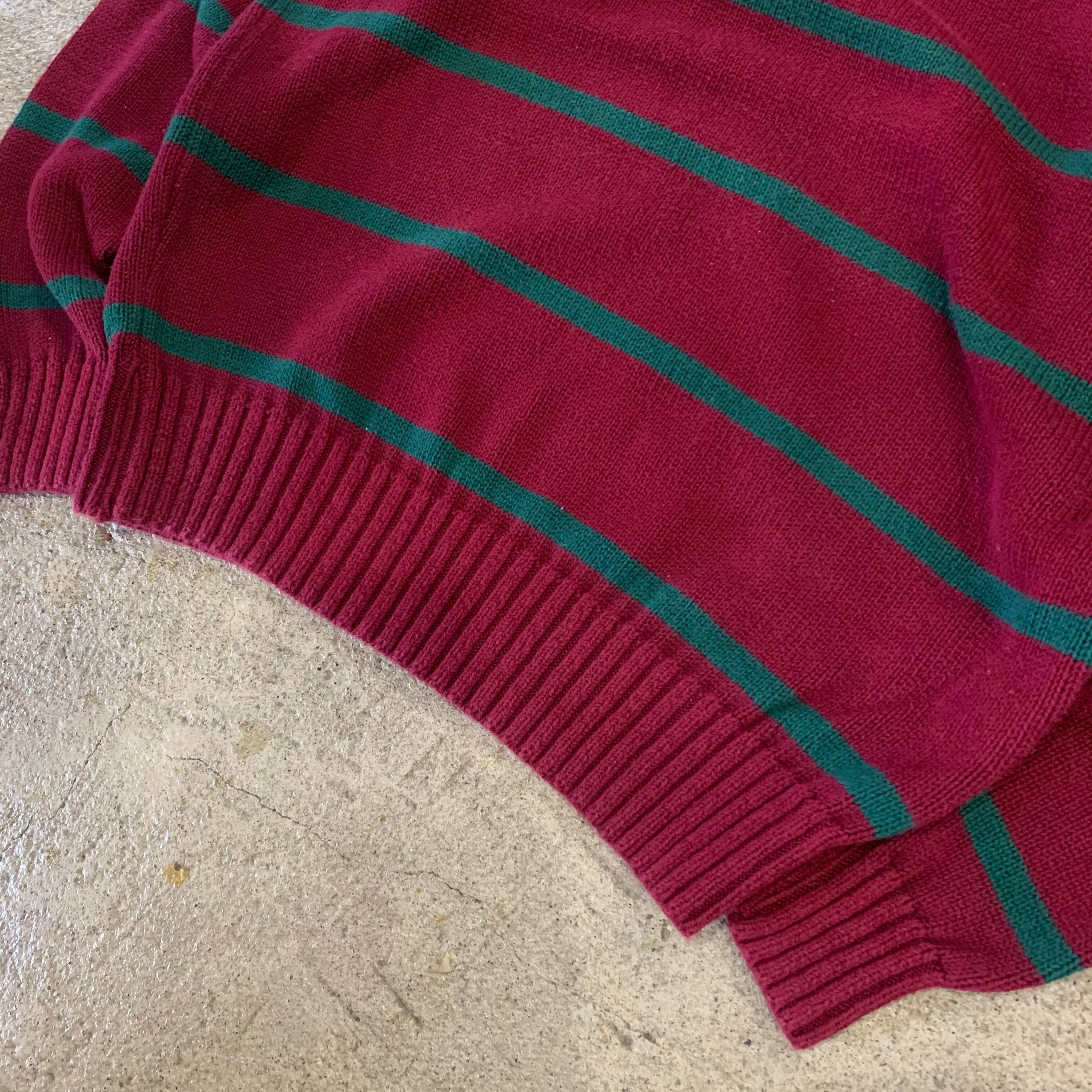 90s LL BEAN border cotton knit | What