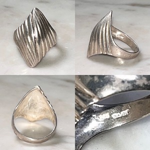 vintage silver wide ring