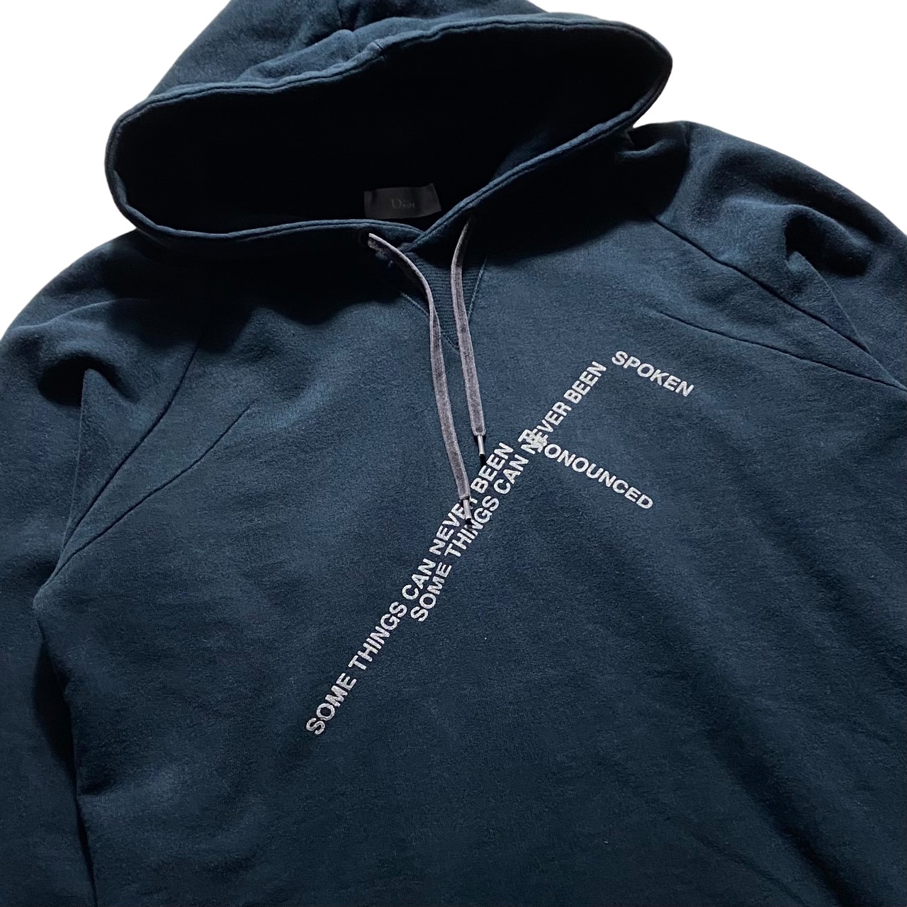 2006SS DIOR HOMME by Hedi Slimane message print sweat parka